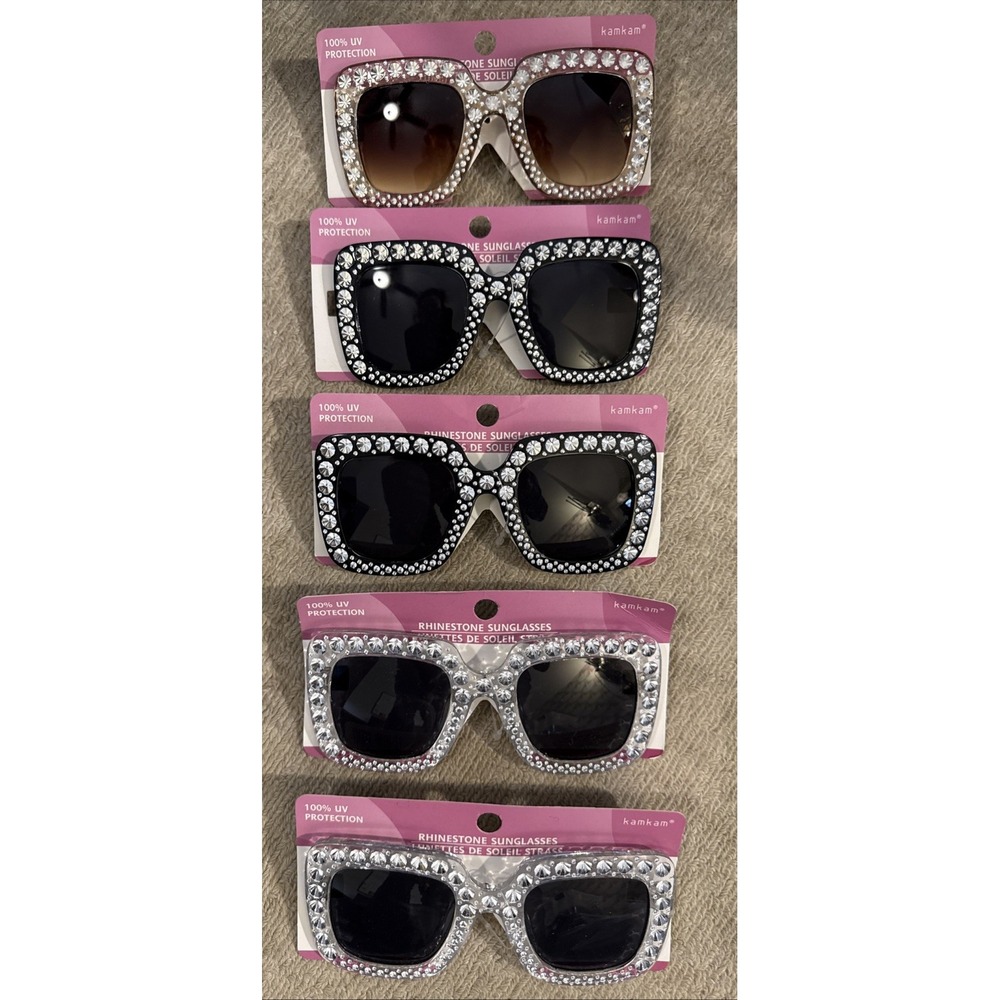 A Lot Of 5 NWT KamKam Rhinestone Sunglasses:costume,Parties, Halloween, Dress Up